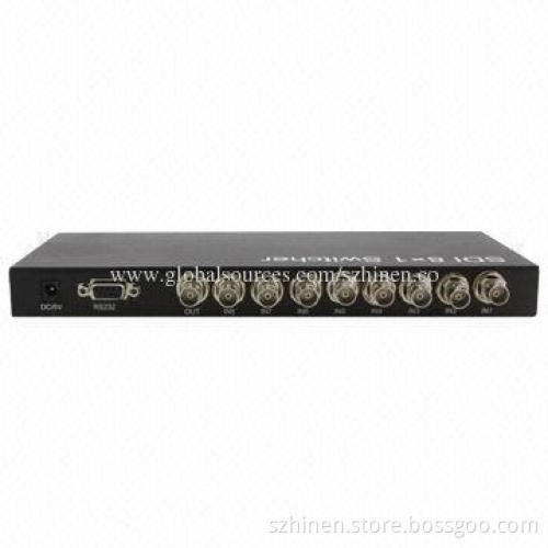 3G SDI 8 x 1 Switcher, 270Mbps-2.97Gbps Data Rates